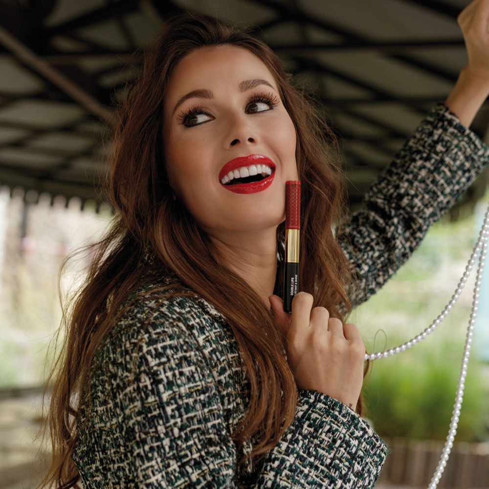 Double Lips Matte&Shine Paris Tour Eiffel - Cold Red nr. 500